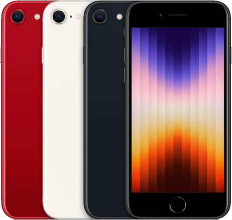 Manufacturer product view of the iPhone SE (3rd generation).