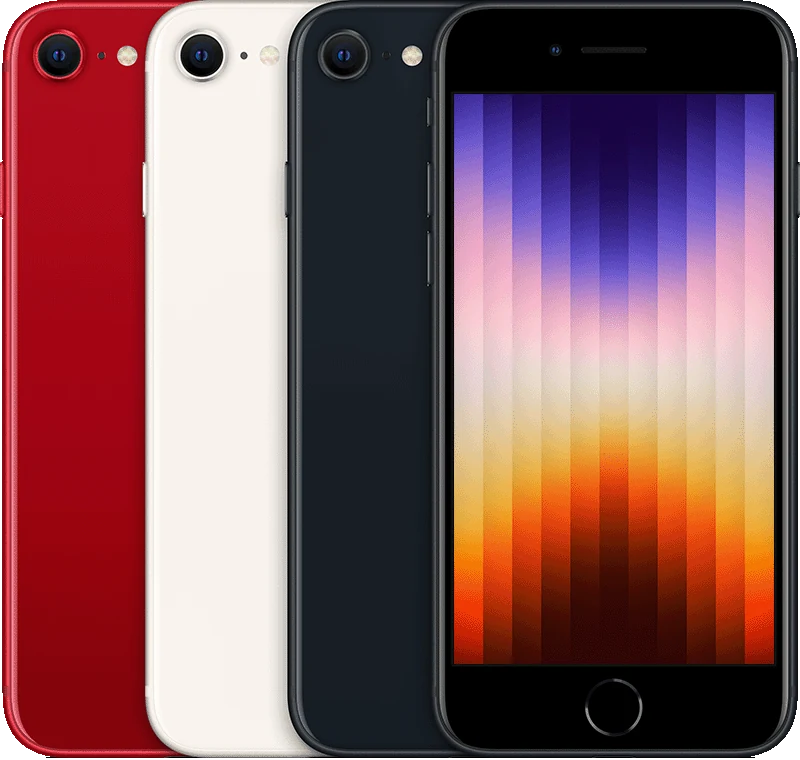 Apple iPhone SE (3rd generation, 2022) — manufacturer product photograph