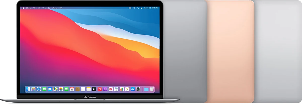 Apple MacBook Air (M1, 2020) — manufacturer product photograph